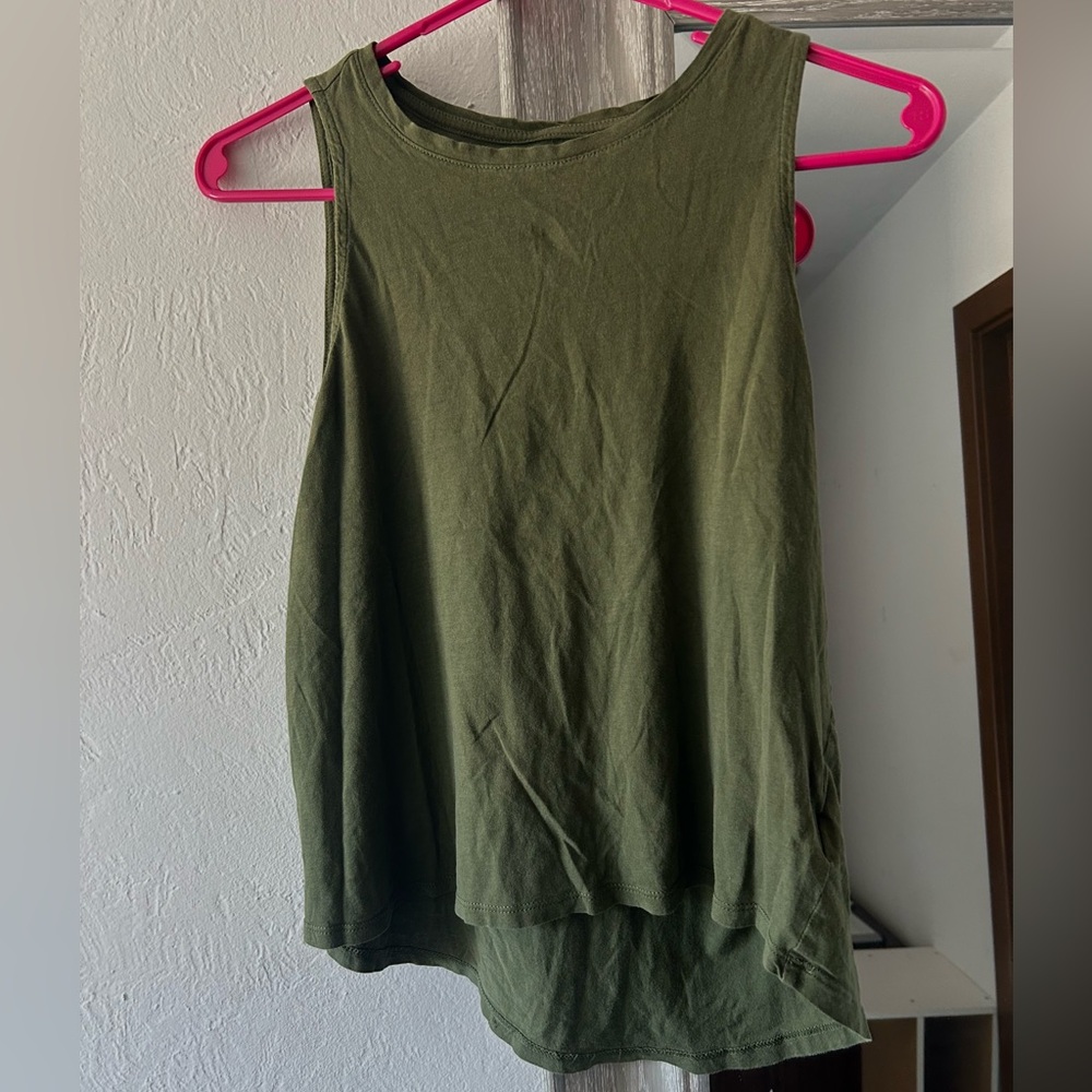Old Navy Green Asymmetrical Tank Top